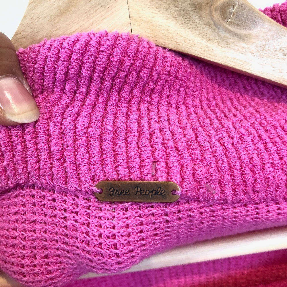 Free People Ottoman Slouchy Tunic in Electric Pink - Picture 8 of 8